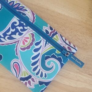 Vera Bradley Teal and Pink Paisley Pouch